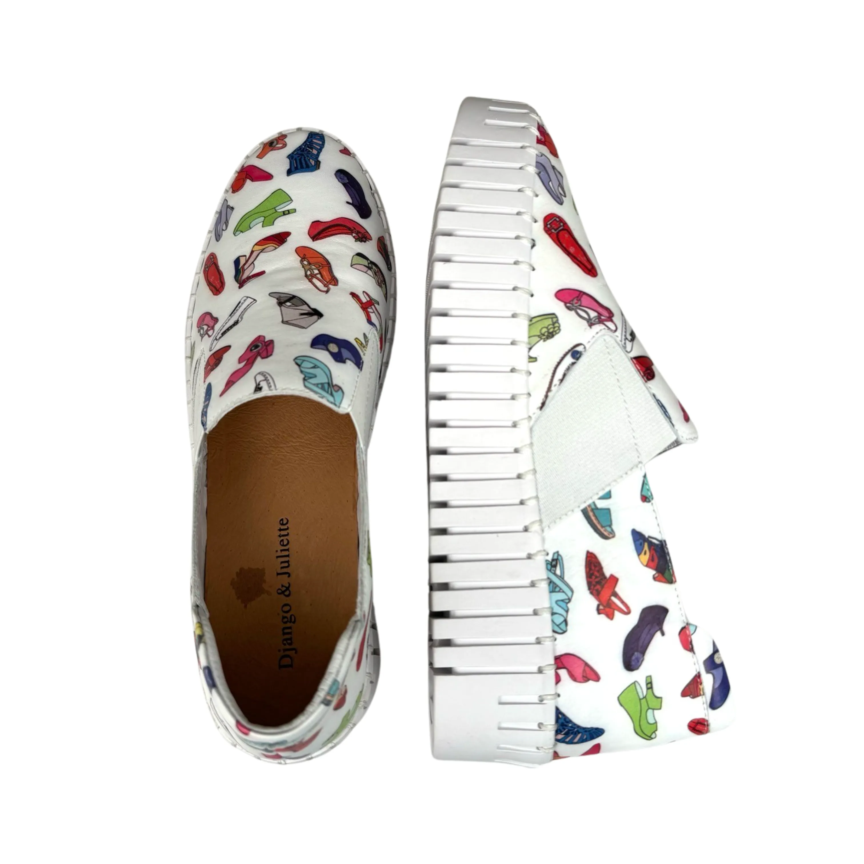 Becca White/Shoe Print Slip On