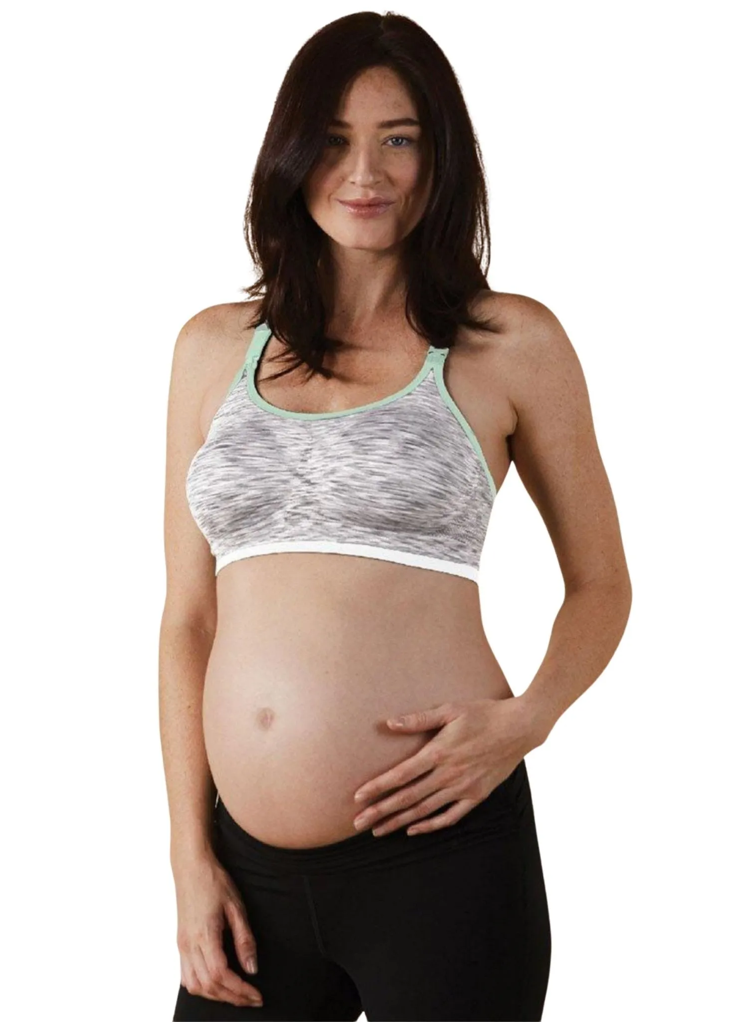 Body Silk Seamless Rhythm Nursing Bra - Whitegrey