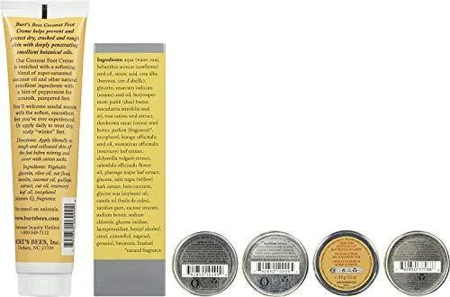 Burt's Bees Classics Gift Set, 6 Products in Giftable Tin – Cuticle Cream, Hand Salve, Lip Balm, Res-Q Ointment, Hand Repair Cream and Foot Cream