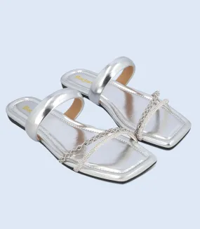 BW10004-SILVER-Women Slipper