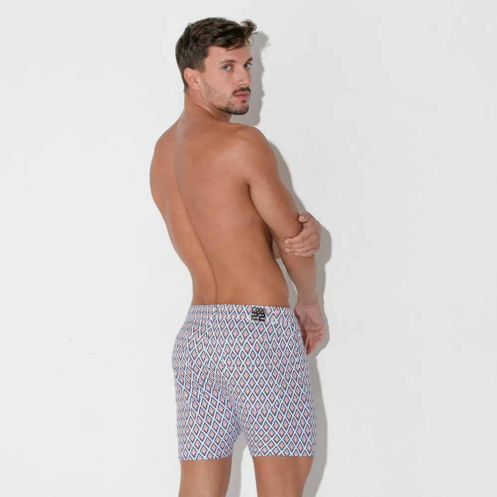 Code 22 slim fit 5" stretch short 9712 steel blue diamond