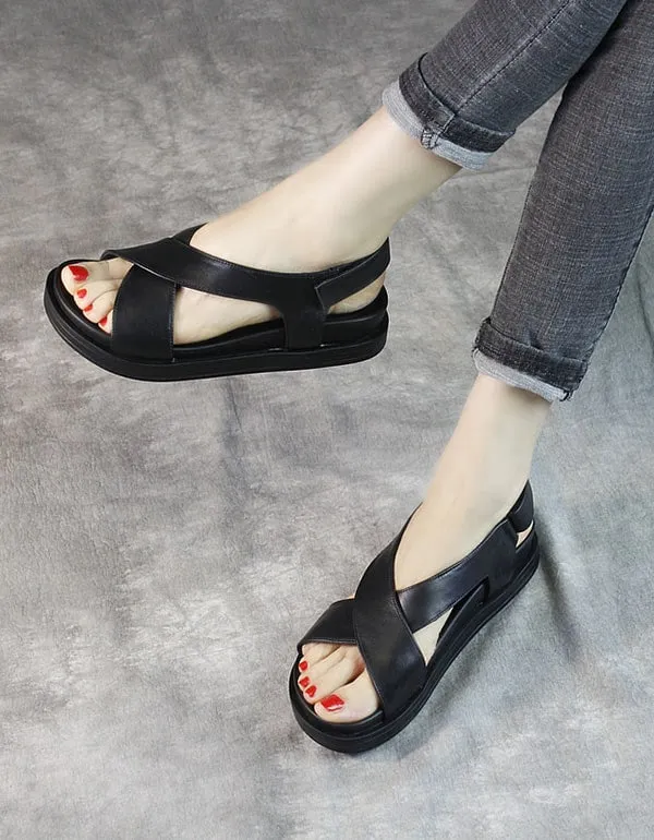 Cross Strap Summer Flat Sandals Slingback