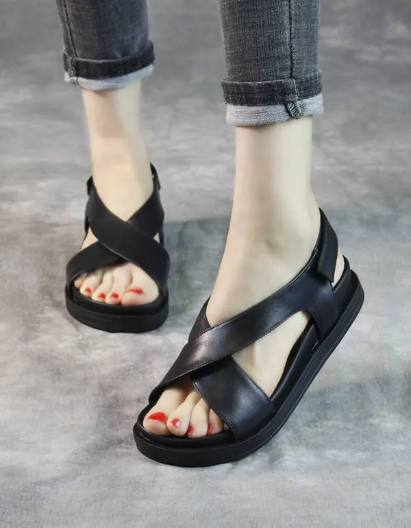 Cross Strap Summer Flat Sandals Slingback