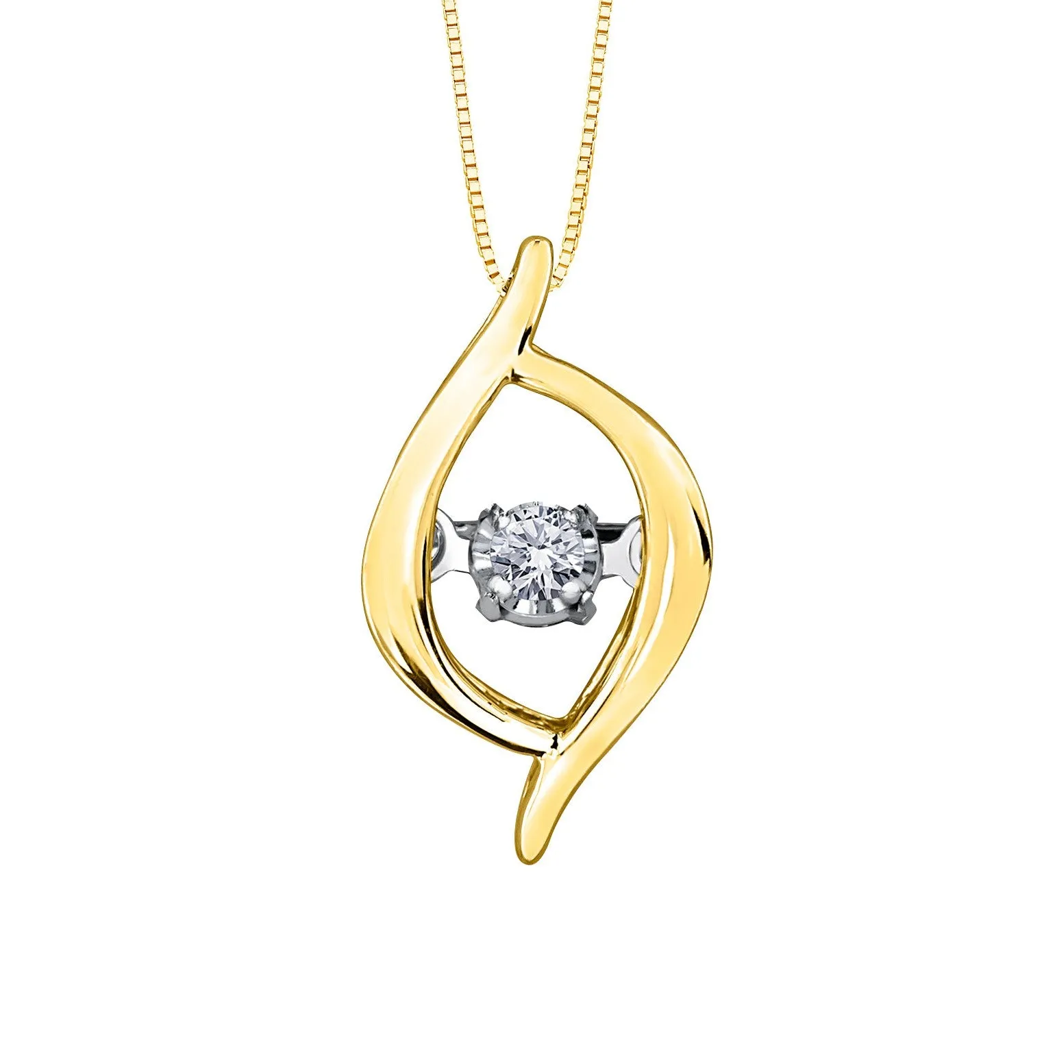 Dancing Diamond Crossover Pendant