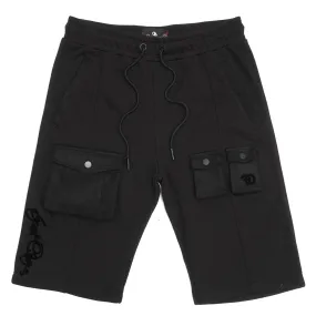 F677 Frost Essential Fleece Shorts - Black