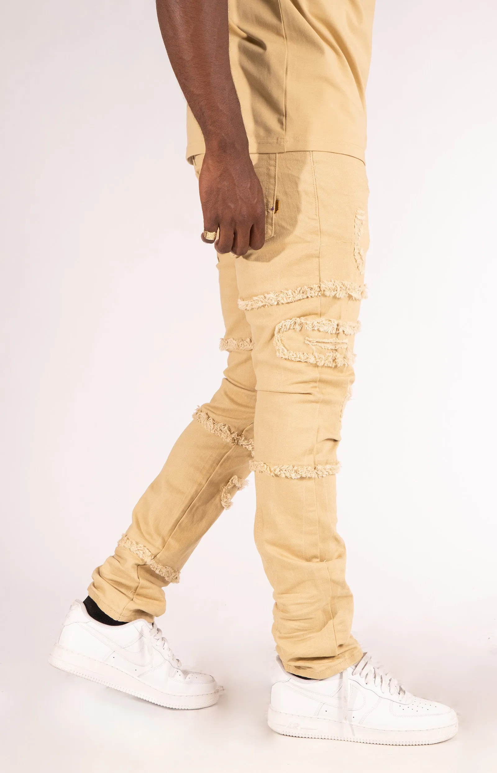 M1912 Bergamo Fray Jeans - Khaki