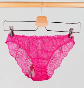 Magenta lace & rust brief