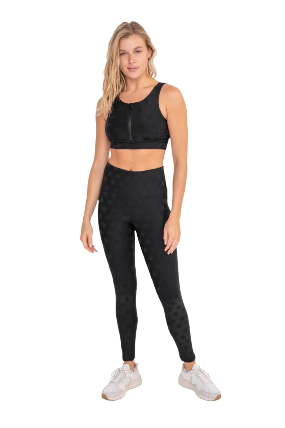 Mono B Seeing Stars Zip Sports Bra AT-A0667 Plus Too