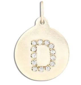 "D" Alphabet Charm Pavé Diamonds