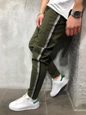 Sneakerjeans Khaki Side Striped Jogger Pant A297